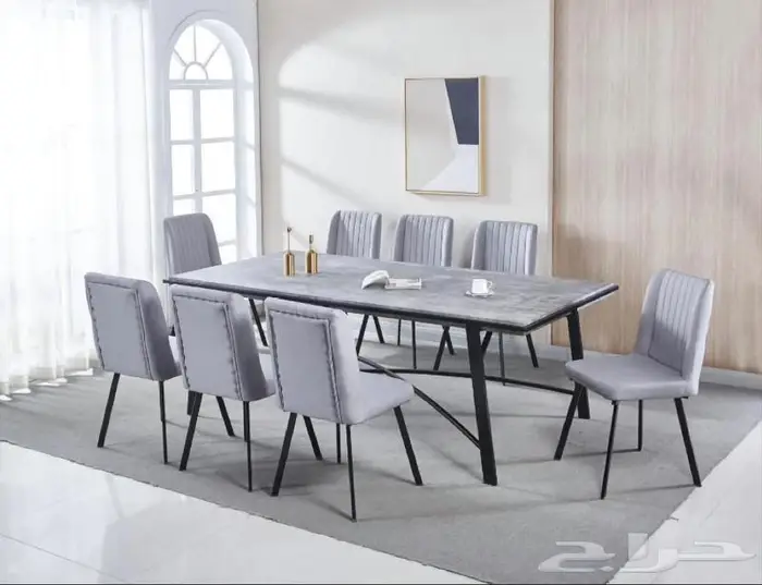 طاولات طعام رخام وستيل جديدة 24