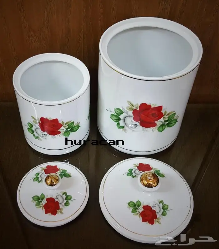 علب أم وردة اليابانية من نوادر البورسلان القديم الفاخر 4