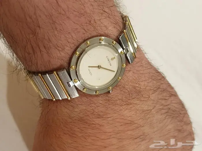 ساعة كورم corum watch فولاذ ستيل مذهب انتيك 10