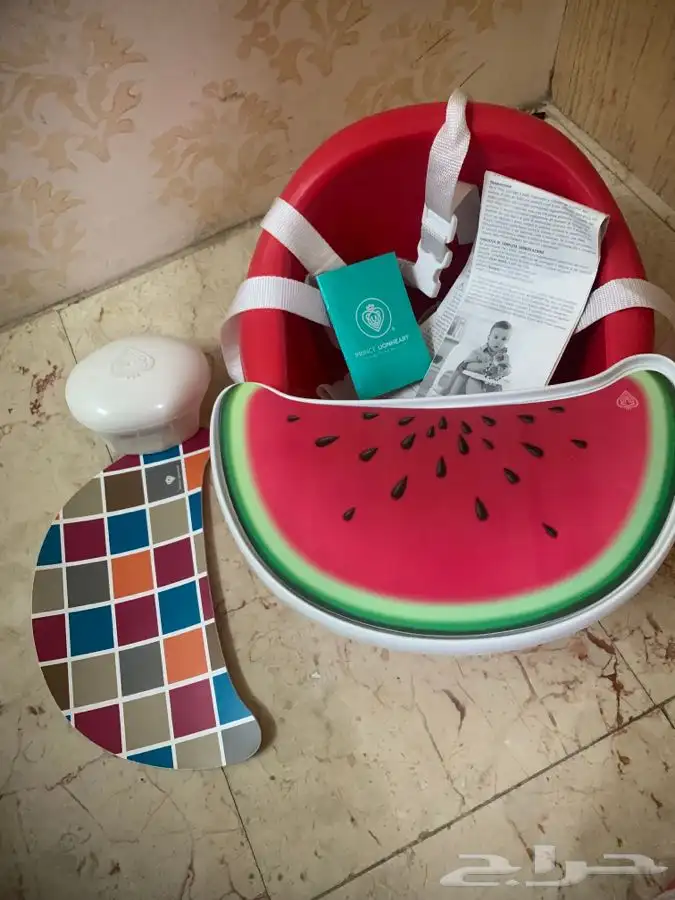 كرسي تعلم الجلوس وكرسي طعام شبه جديد 8