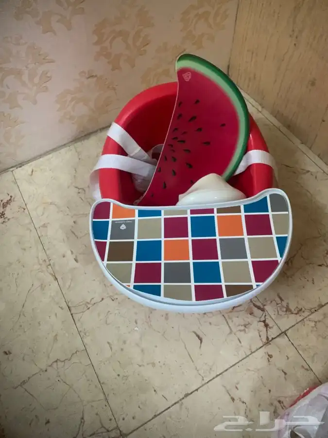 كرسي تعلم الجلوس وكرسي طعام شبه جديد 6