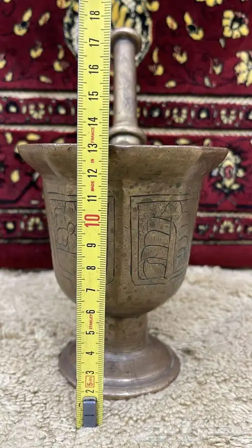 نجر مضلع منقوش قديم من النوادر حجم صغير 2