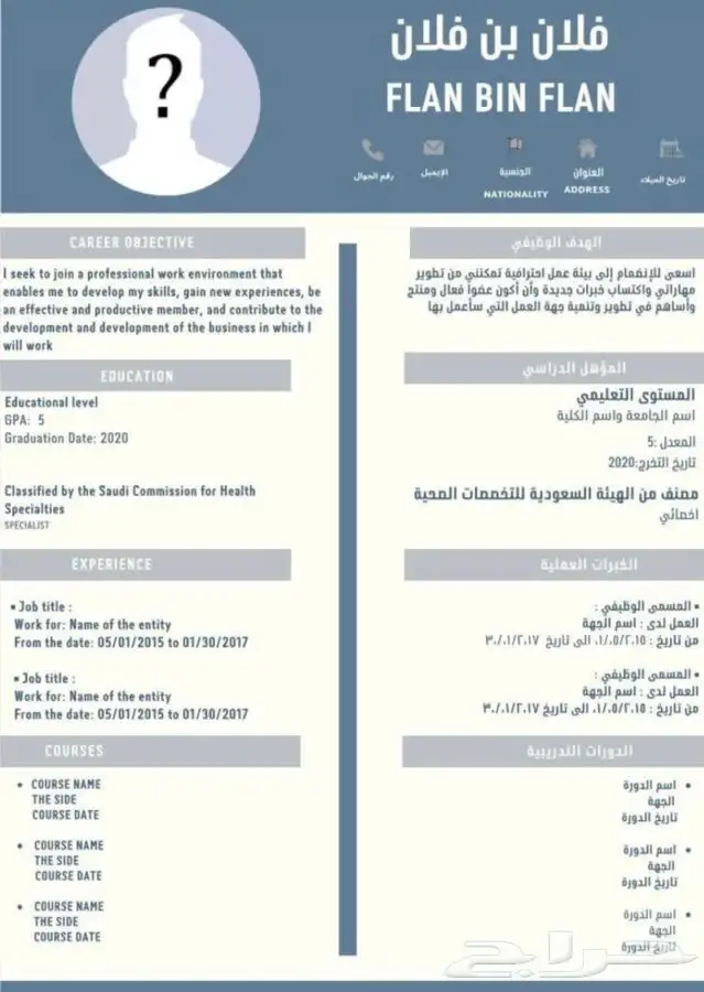 تصميم سيرة ذاتية بإحترافية 1