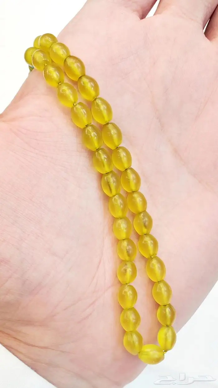 سبحة حجر الباي زهر الطبيعية الاصلية يدوية 4