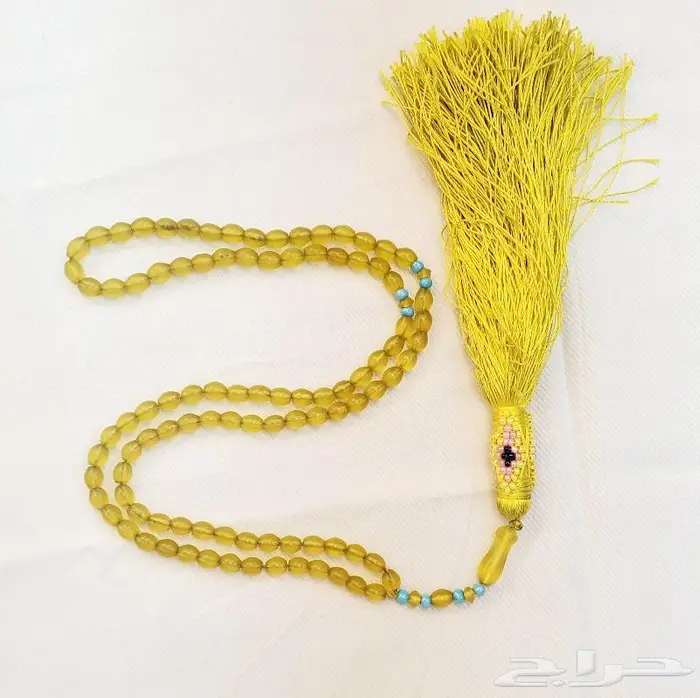 سبحة حجر الباي زهر الطبيعية الاصلية يدوية 1