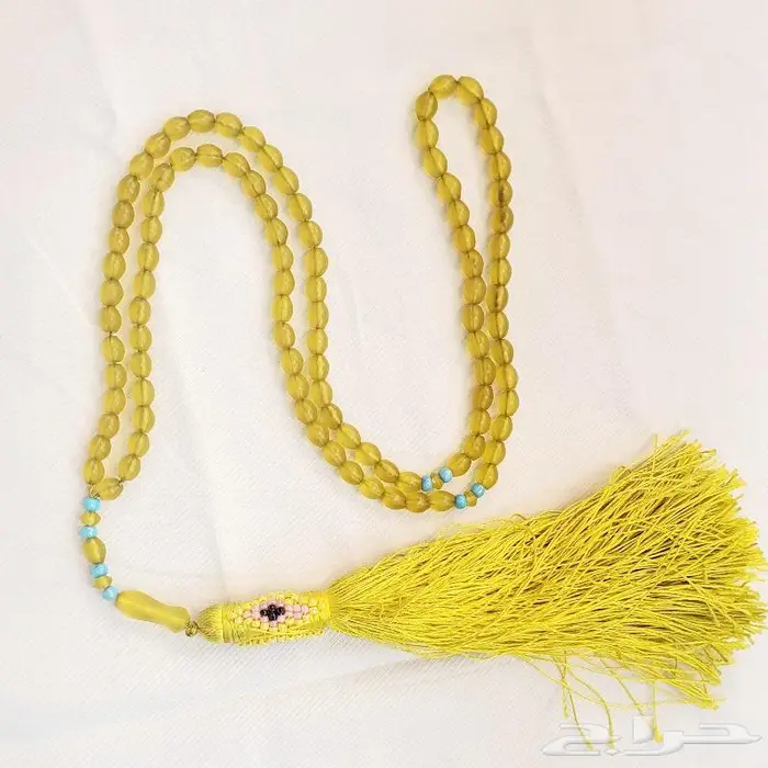 سبحة حجر الباي زهر الطبيعية الاصلية يدوية 0