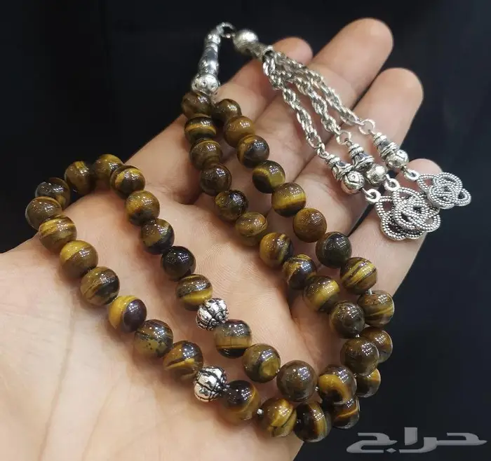 سبحة حجر عين النمر 0