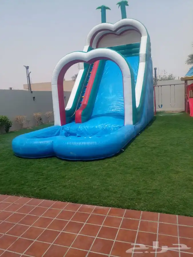 زحليقات ونطيطات وملاعب صابونيه ومائيه اجار يومي داخل الرياض 15