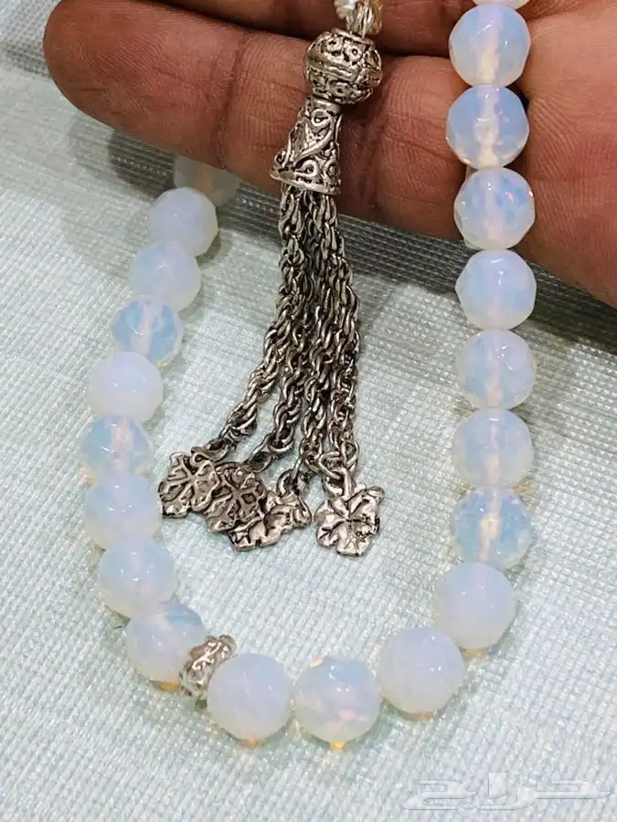 سبحة بلور ثلجي 33 حبة و 45 حبة و 99 حبة 5