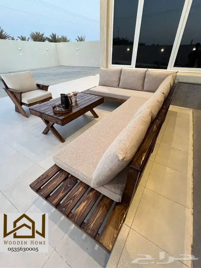 كراسي خشب   جلسات خارجيه   طاولات   تصميم ديكور وحديقة 14