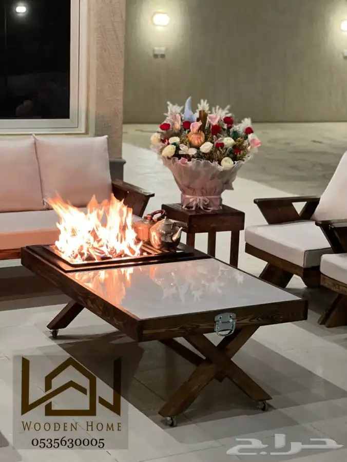 كراسي خشب   جلسات خارجيه   طاولات   تصميم ديكور وحديقة 8