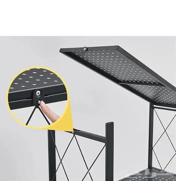 رف تخزين 4 طوابق قابل للطي متعدد ابيض واسود 260 ر.س 7