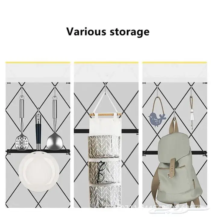 رف تخزين 4 طوابق قابل للطي متعدد ابيض واسود 260 ر.س 8