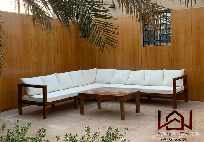 كراسي خشب   جلسات خارجيه   طاولات   تصميم ديكور وحديقة 23