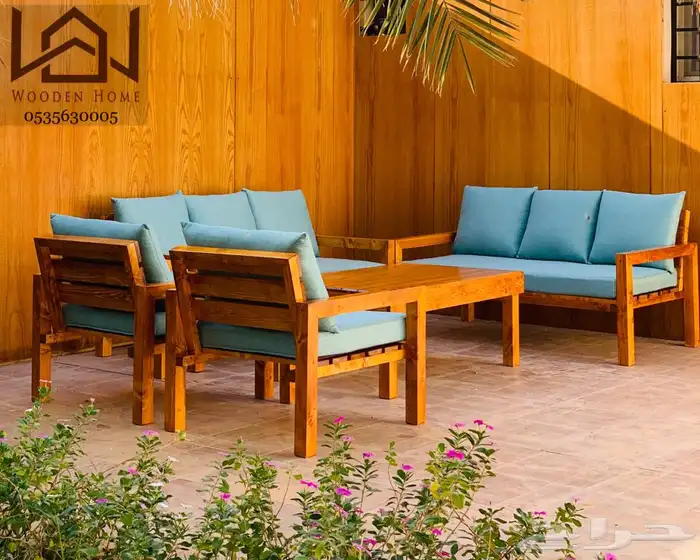 كراسي خشب   جلسات خارجيه   طاولات   تصميم ديكور وحديقة 25