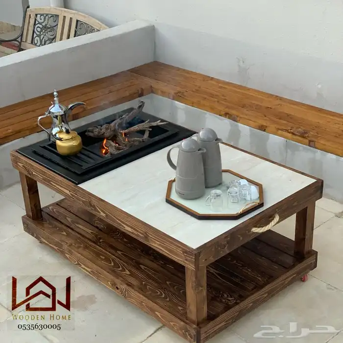 كراسي خشب   جلسات خارجيه   طاولات   تصميم ديكور وحديقة 26
