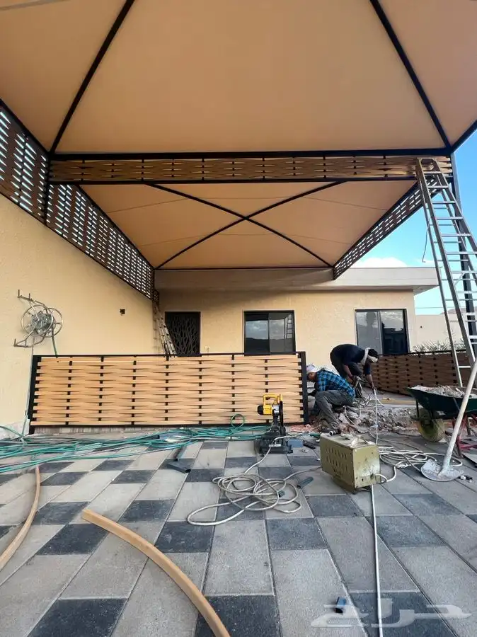 ساتر جدار سواتر حديد شرائح سواتر قماش مظله جلسه مظلات سيارا 11