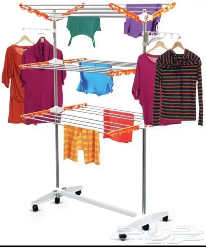 منشر غسيل متحرك قابل للطي ثلاث ادوار 5