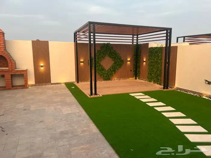 بديل خشب خارجي wpc عشب صناعي 3D 61