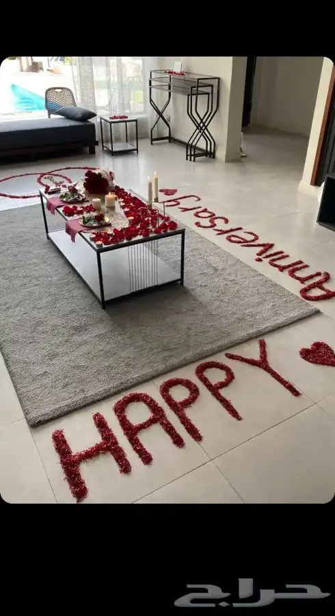 تنسيق يوم الحب ذكرى زواج وتجهيز غرف عرسان 9