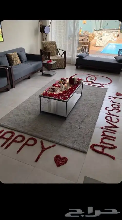 تنسيق يوم الحب ذكرى زواج وتجهيز غرف عرسان 0