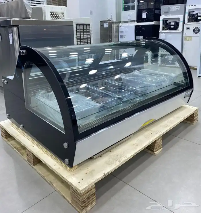 فريزر آيسكريم أعلى الكاونتر بصحون 1