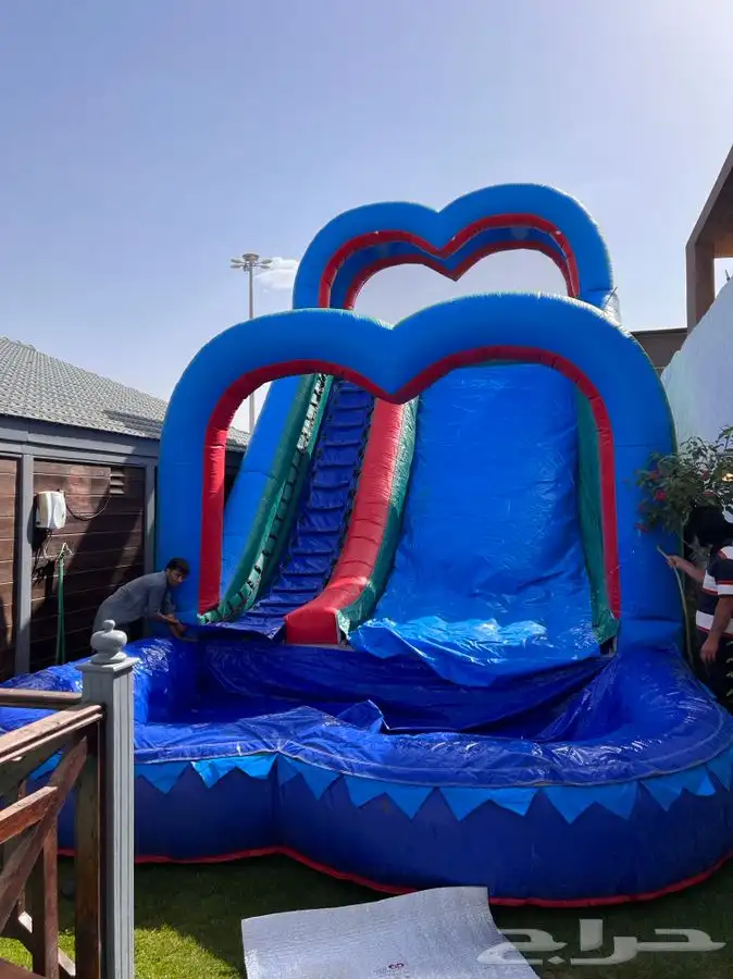 تاجير نطيطات زحاليق مائيه ملاعب صابونية العاب تحدي 0