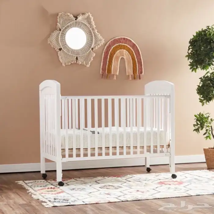 سرير اطفال خشب (ابيض) 0