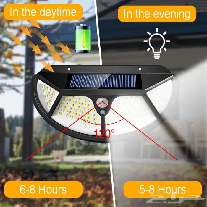 مصابيح جداري طاقة الشمسية مستشعر 2
