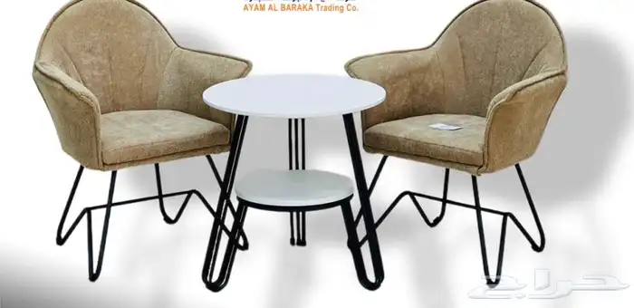 طاولات اطقم مع كرسيين وفي مع 4 كرسي وتس فقط 61