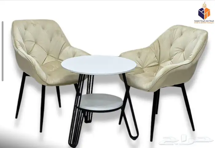 طاولات اطقم مع كرسيين وفي مع 4 كرسي وتس فقط 59