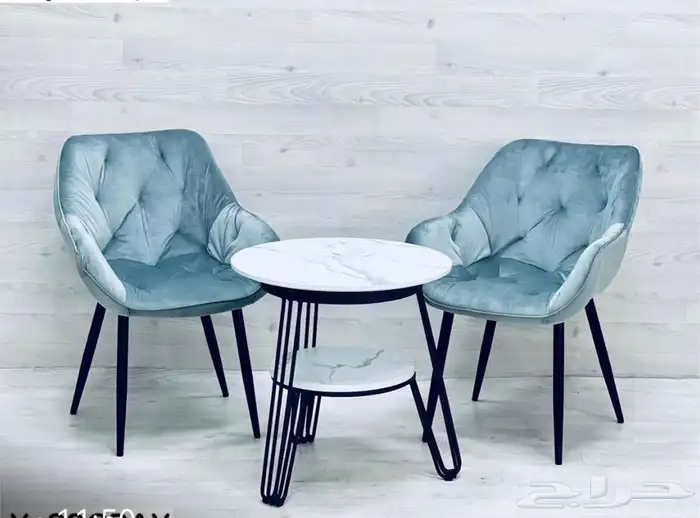 طاولات اطقم مع كرسيين وفي مع 4 كرسي وتس فقط 55