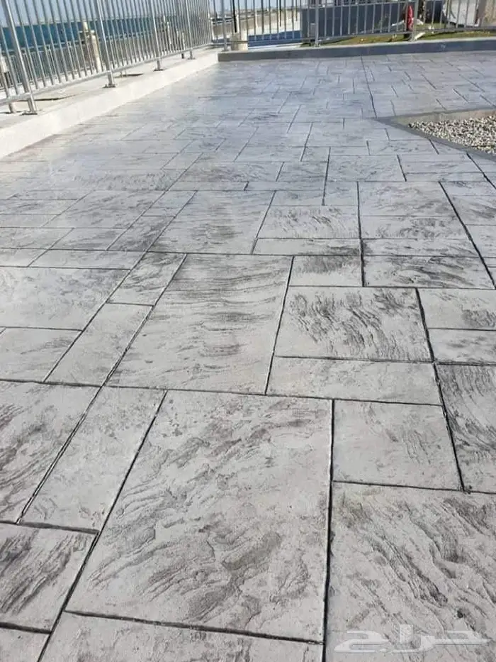 اسفلت خرسانة مطبوعة بردورة انتر لوك 7