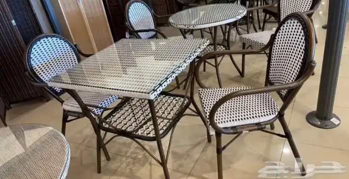 طاولات خارجية وكراسي كافيهات مقاهي شاهي فنادق خارجي وتس فقط 67