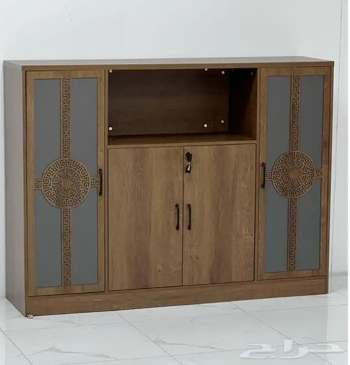 مكاتب إدارية خشب جديد بالكرتون طقم وبالحبة 5