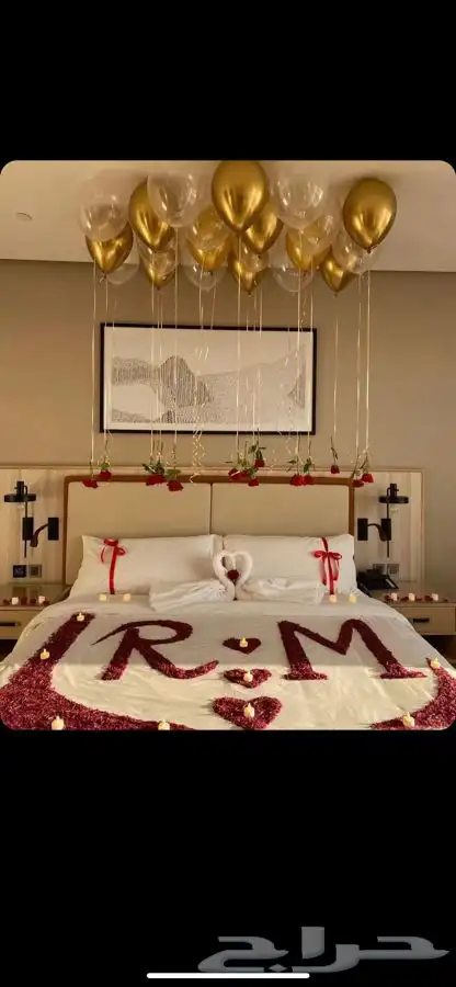 تنسيق ذكرى زواج وتجهيز غرف عرسان 8