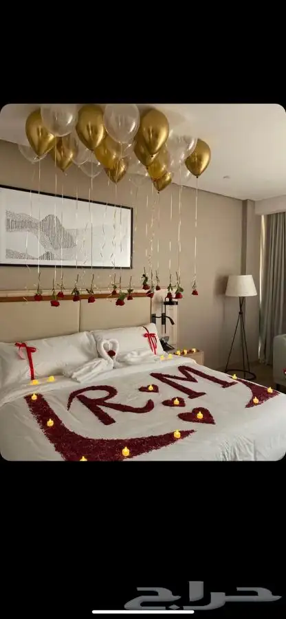 تنسيق ذكرى زواج وتجهيز غرف عرسان 9