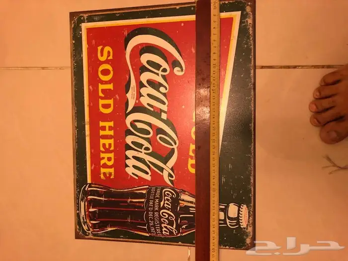 - لوحة دعاية كوكا كولا انتيك ( تم البيع) sign coca cola 4