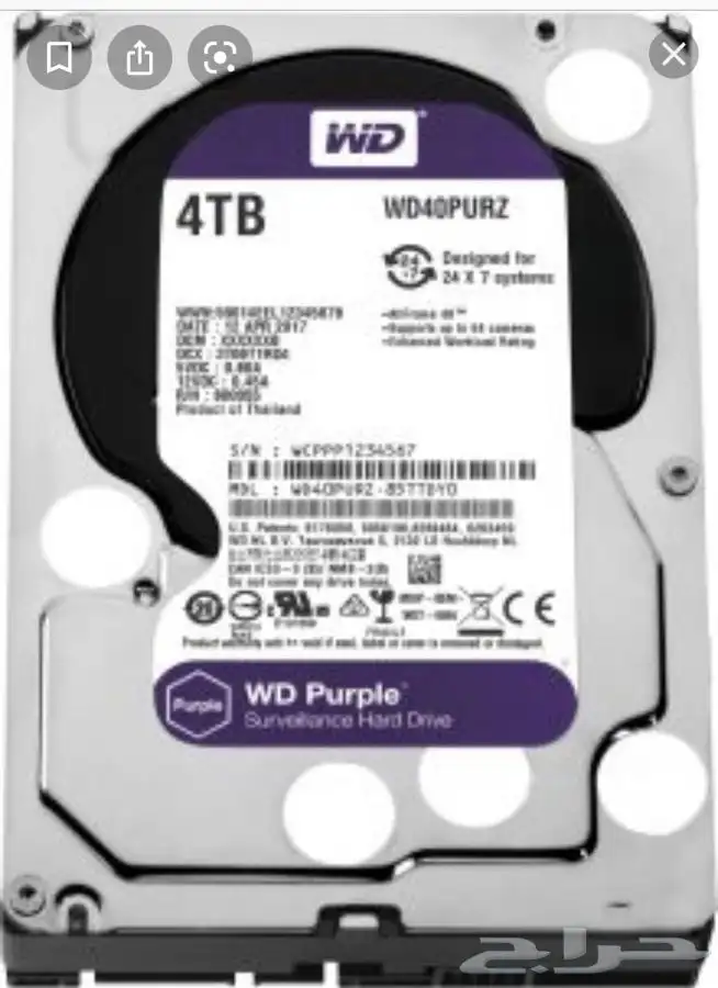 هارديسكات 4TBWd 0