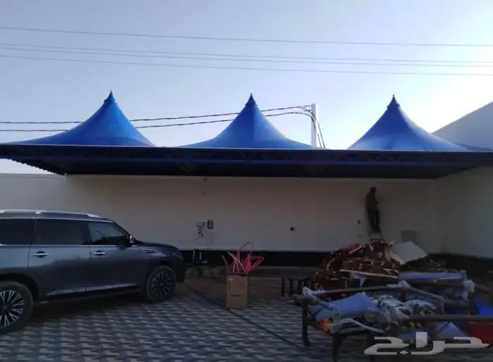 ساتر جدار _سواتر حديد شرائح  _سواتر قماش _مظلات سيارات 19