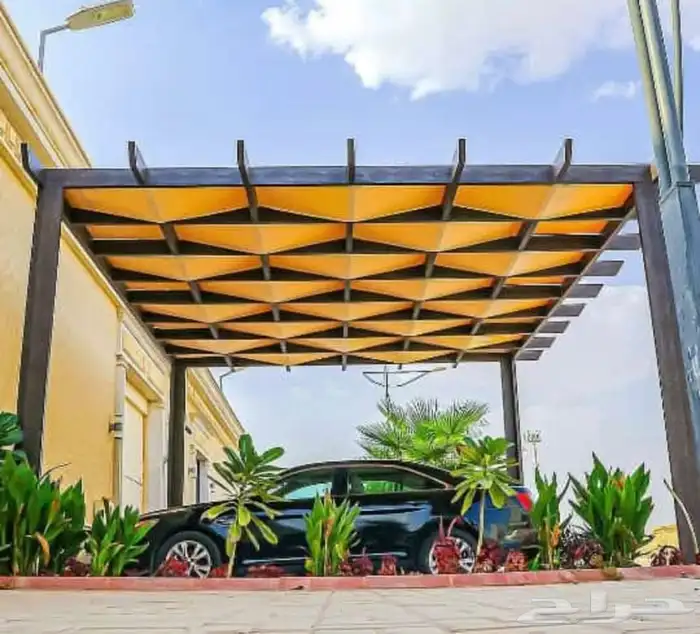 ساتر جدار _سواتر حديد شرائح  _سواتر قماش _مظلات سيارات 18