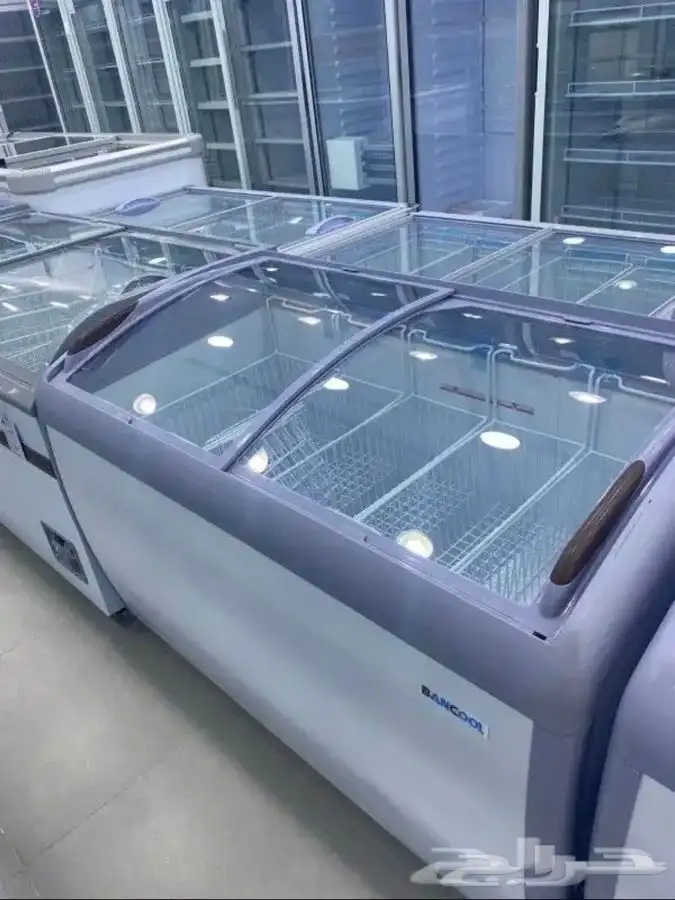 فريزرات (BANCOOL) مقوس سحاب أفقي زجاج أحجام مختلفة 10