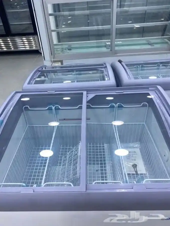 فريزرات (BANCOOL) مقوس سحاب أفقي زجاج أحجام مختلفة 4