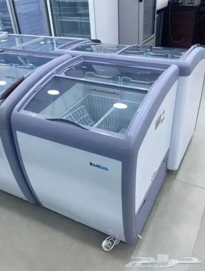 فريزرات (BANCOOL) مقوس سحاب أفقي زجاج أحجام مختلفة 1