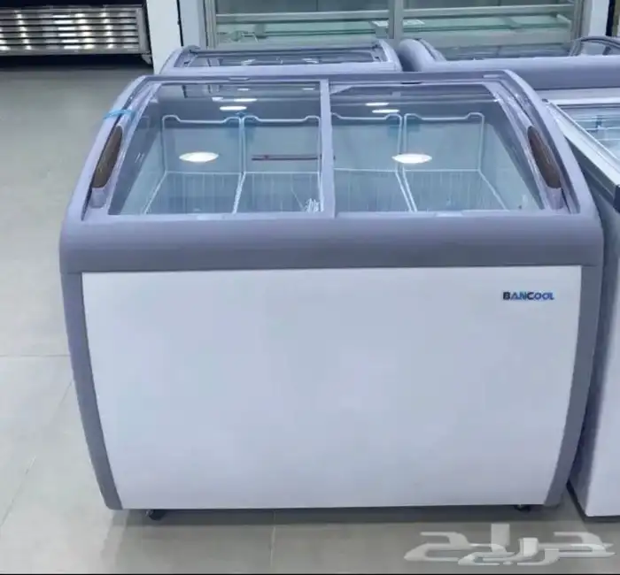 فريزرات (BANCOOL) مقوس سحاب أفقي زجاج أحجام مختلفة 5