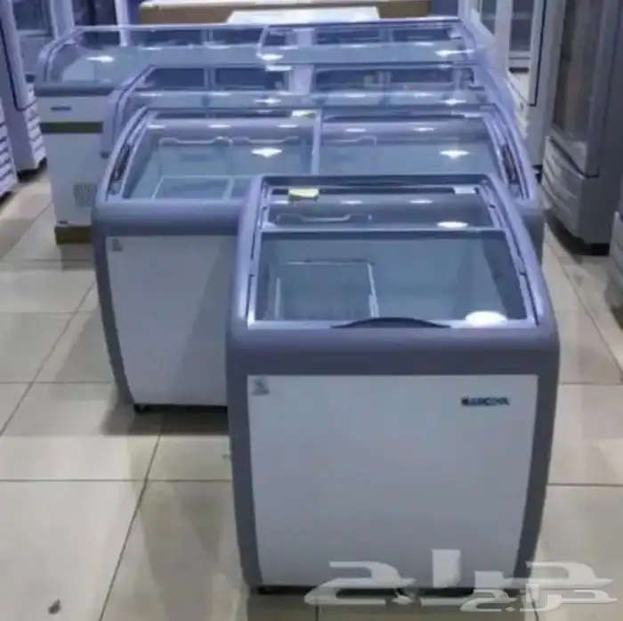 فريزرات (BANCOOL) مقوس سحاب أفقي زجاج أحجام مختلفة 0