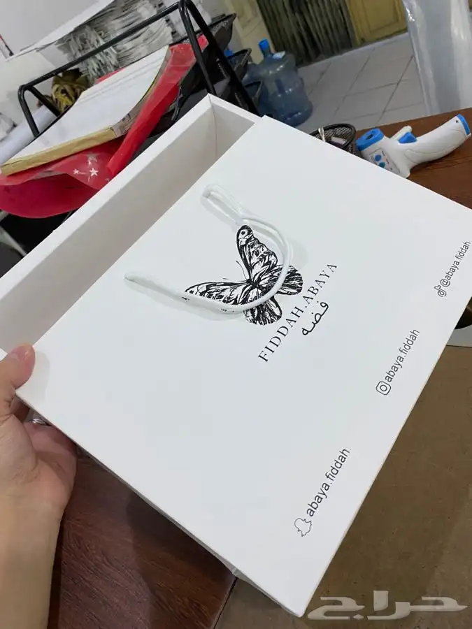 لوقو عبايات لوقو عباية عبايات ليبل قماش تاق بوكسات تغليف 83