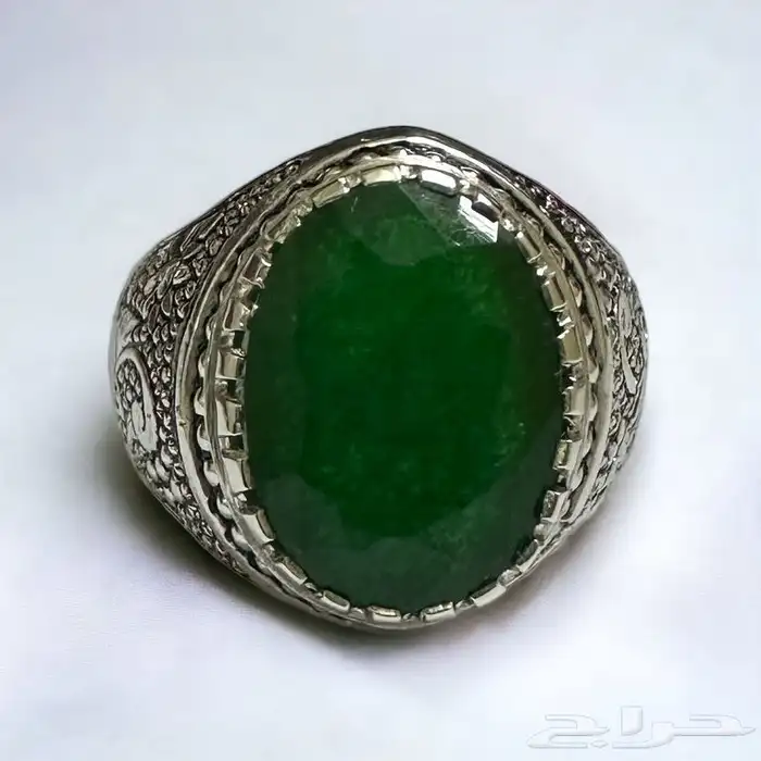 خاتم زمرد هندي صياغة الشريف (برتاش) 0