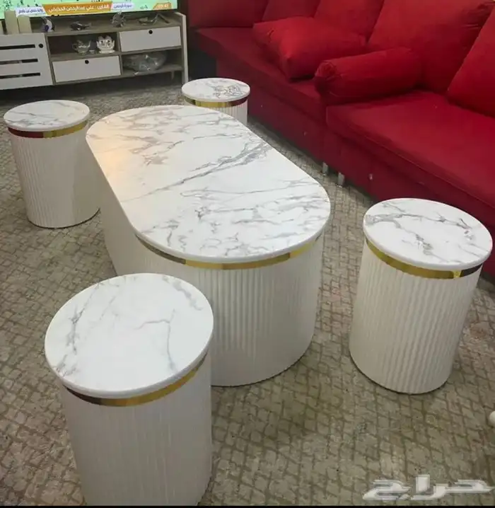 طاولات خشب 5 قطع 9