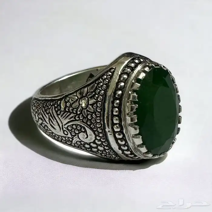 خاتم زمرد هندي صياغة الشريف (برتاش) 2
